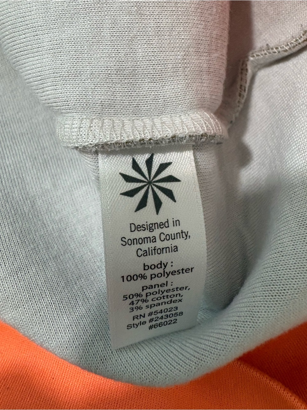 Athlete Women's Size Medium Colorblock Pullover Sweatshirt - Gray & Neon Orange - Picture 6 of 8